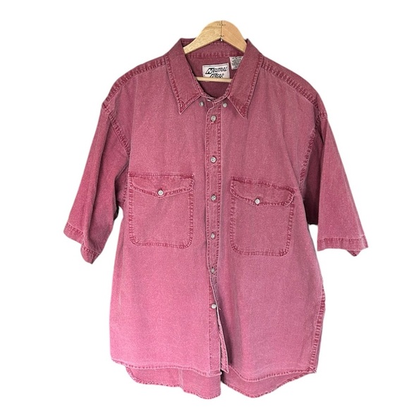 Neutral Gear Other - Neutral Gear Men’s Short Sleeve Light Denim Button Down Shirt Size Large